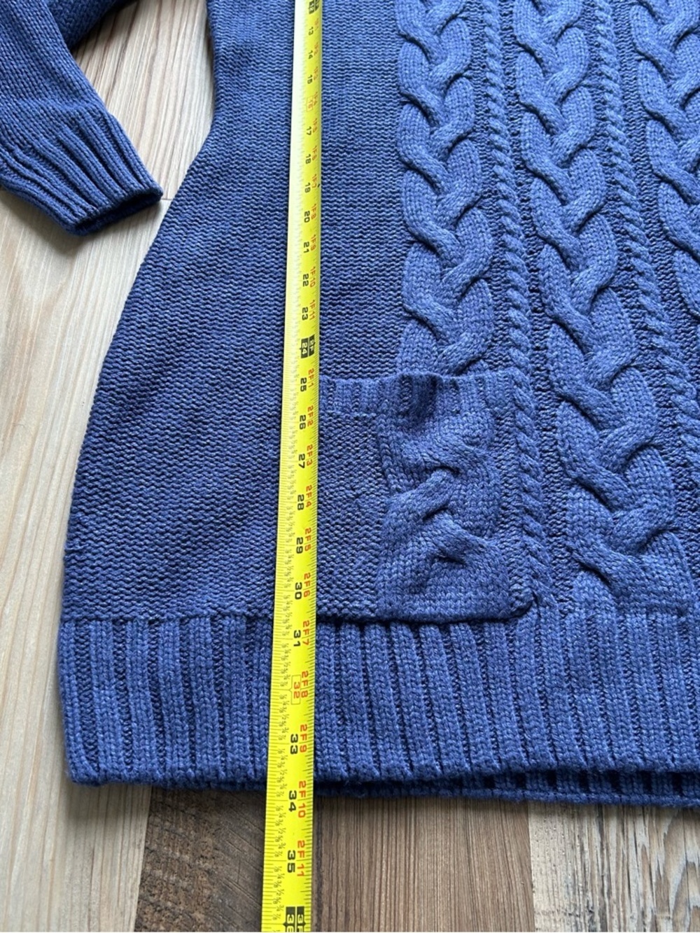 VENUS Lavender Blue Cable Cowl Sweater Dress - Picture 2 of 6